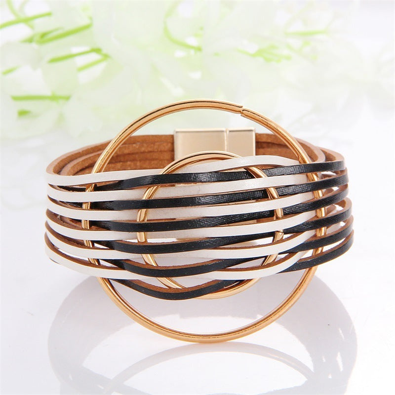 Multi-Color Leather Charm Bracelet – same ANTHEM. Soulmate Wear for Him & Her - Style 15