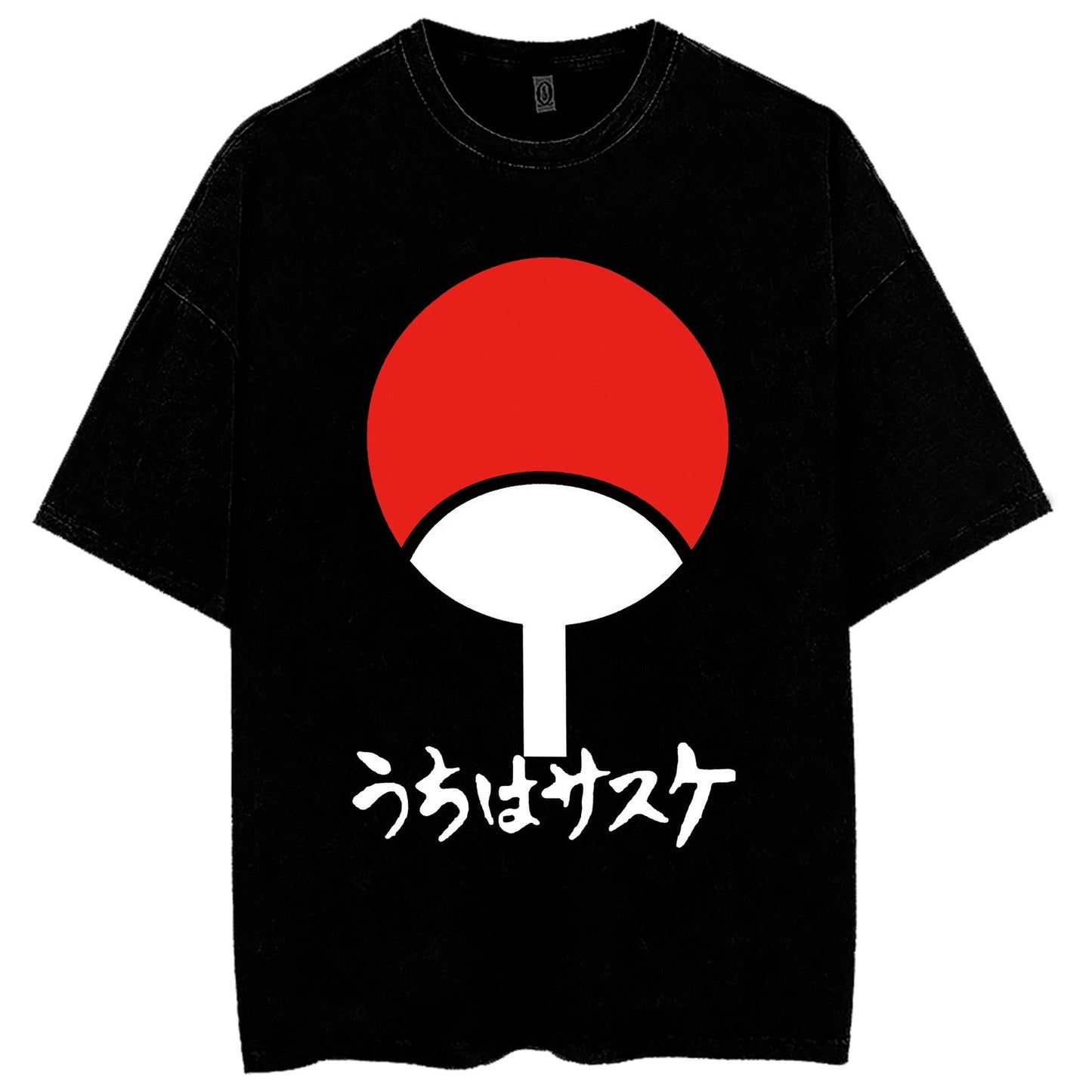 Naruto Uchiha Washed Streetwear T-Shirt – Everyday Rebels | same ANTHEM - Black heat transfer printing / S
