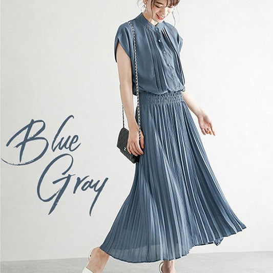 New Elegant Japanese Style Chiffon Dress | Romantic Short-Sleeved Dress for Women | Same Anthem