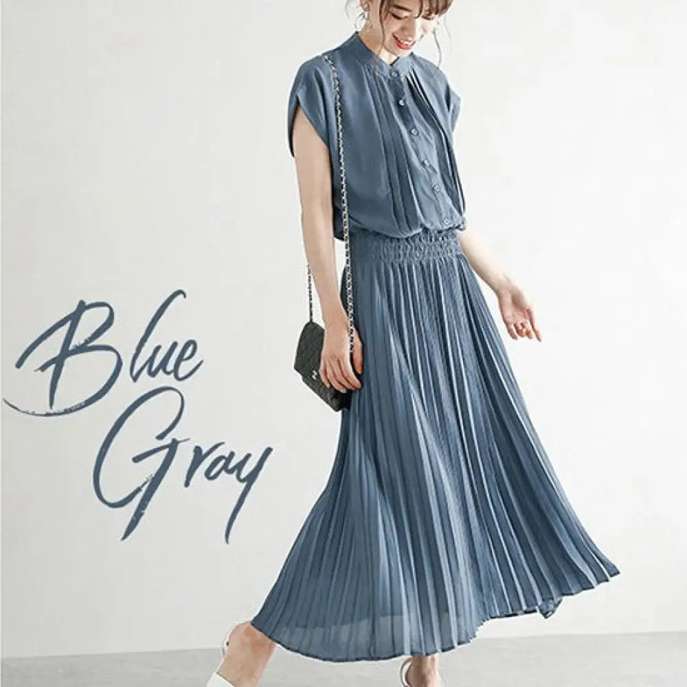 New Elegant Japanese Style Chiffon Dress | Romantic Short-Sleeved Dress for Women | Same Anthem