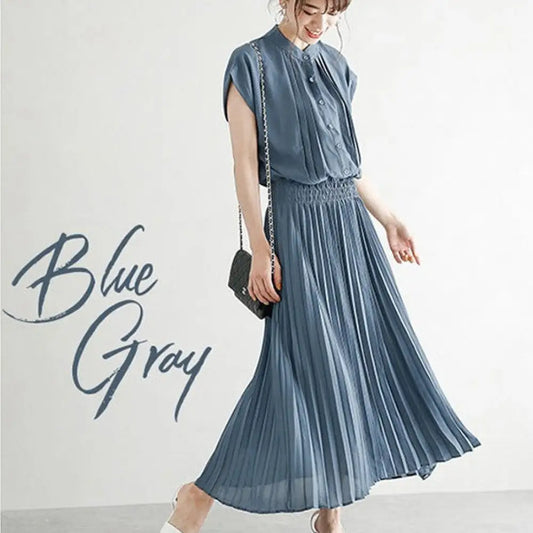 New Elegant Japanese Style Chiffon Dress | Romantic Short-Sleeved Dress for Women | Same Anthem