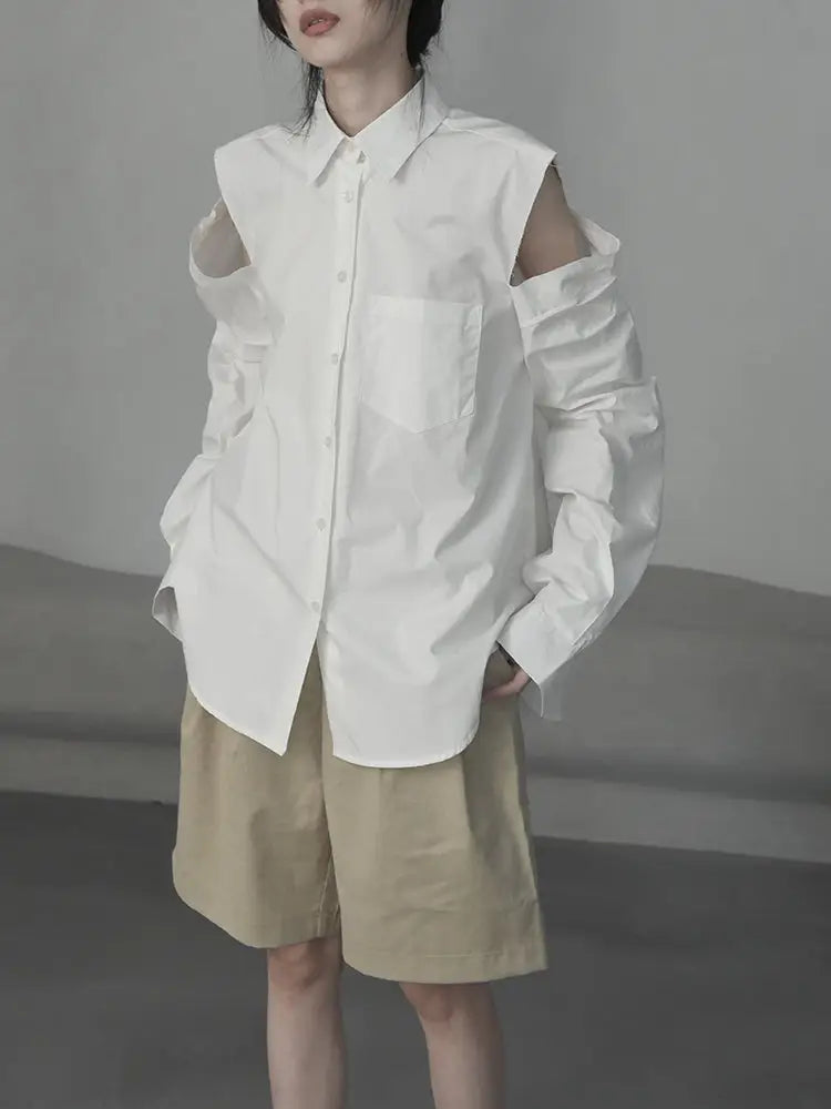 Off-Shoulder White Shirt | same ANTHEM. - White / One size - Top
