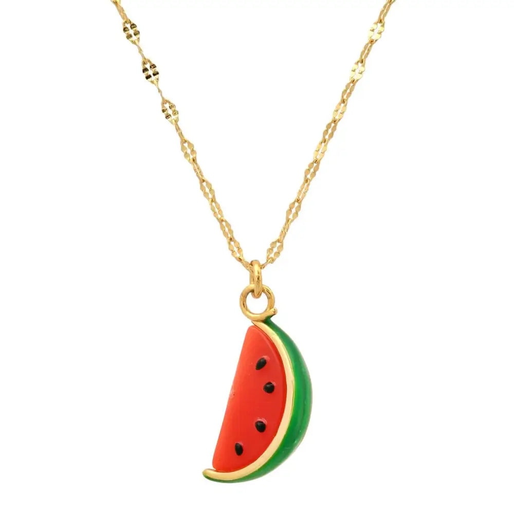 Orange Watermelon Grape Necklace | Boho Chic Clavicle Chain | same ANTHEM - Watermelon