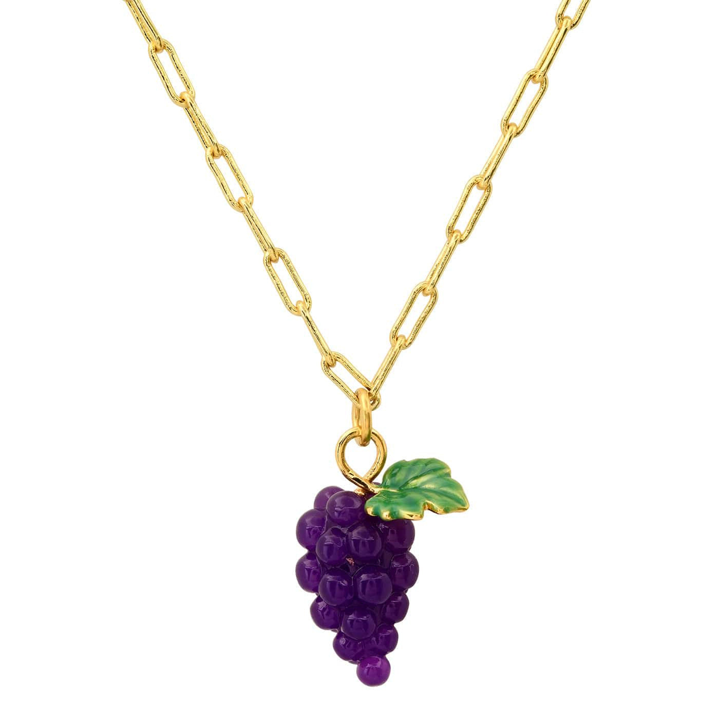 Orange Watermelon Grape Necklace | Boho Chic Clavicle Chain | same ANTHEM - Grape