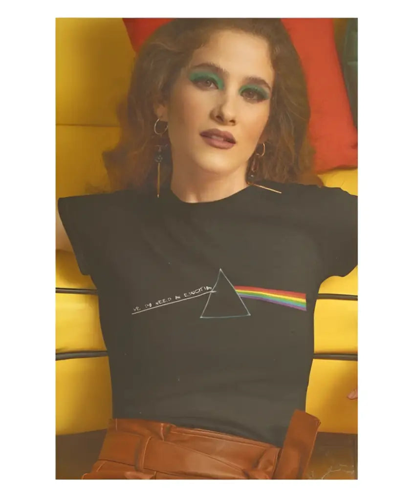 Organic Cotton Crop Top – Pink Floyd Inspired Anthem Tee for Lovers & Soulmates | same ANTHEM - L / Black