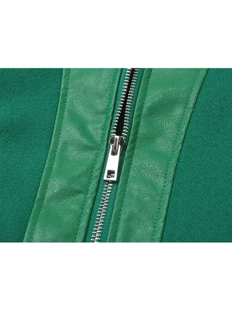 Oversize Contrast Color Baseball Coat – Women’s Autumn Winter Streetwear | same ANTHEM.