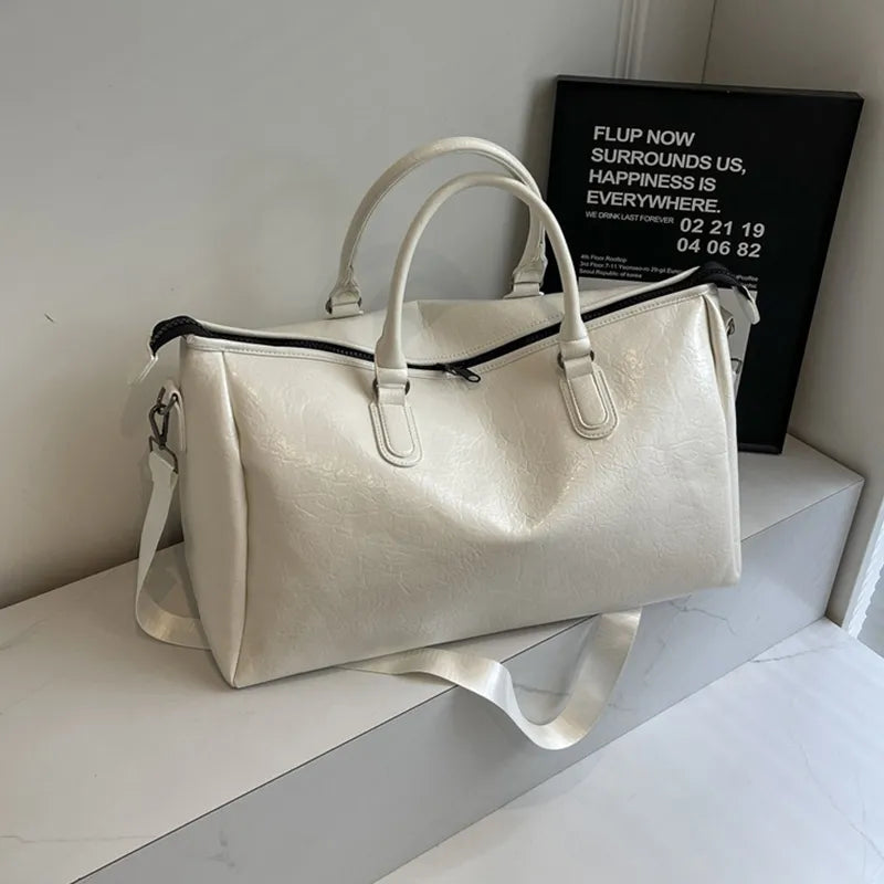 Oversize PU Leather Travel Bag – Streetwear for Soulmates | same ANTHEM