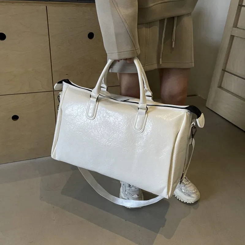 Oversize PU Leather Travel Bag – Streetwear for Soulmates | same ANTHEM