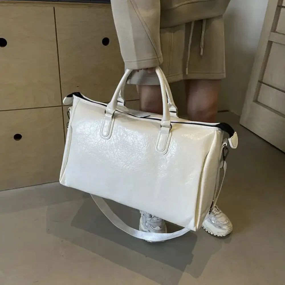 Oversize PU Leather Travel Bag – Streetwear for Soulmates | same ANTHEM
