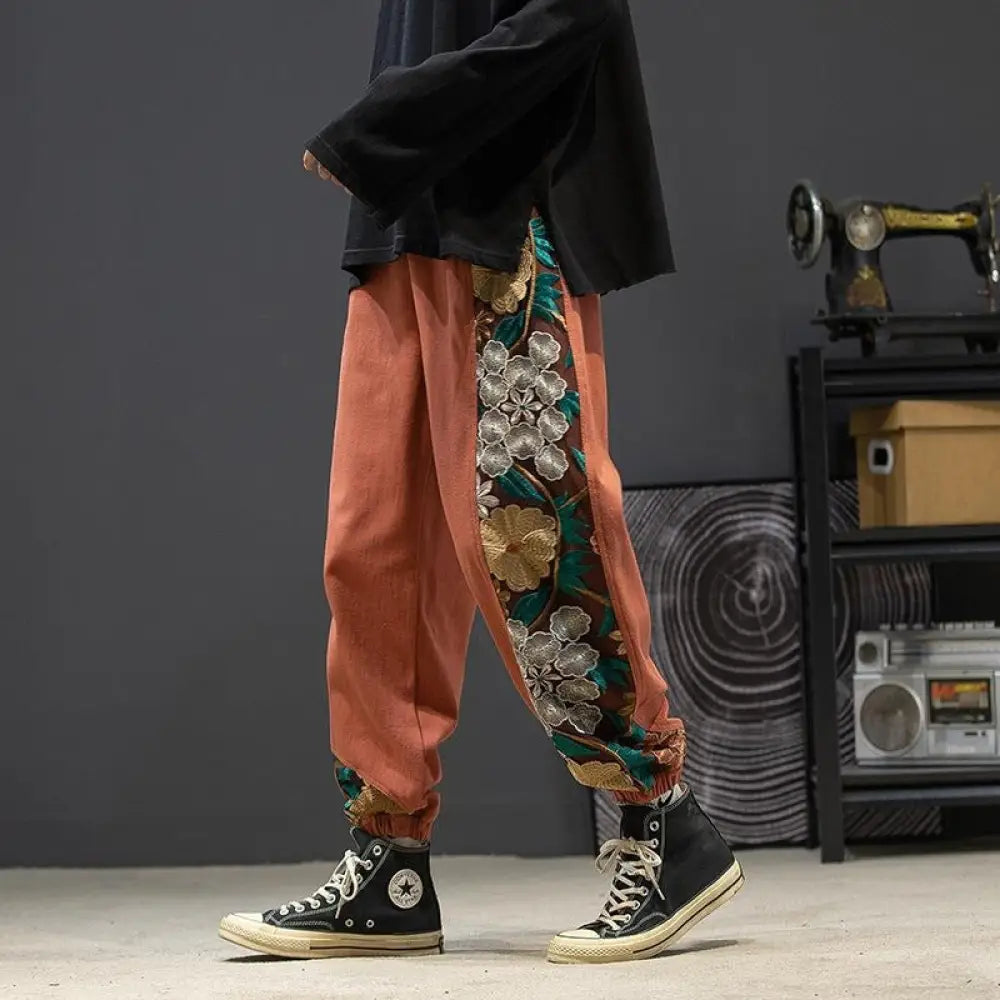 Oversized Embroidered Streetwear Pants – Dreamy Japanese Chic | same ANTHEM