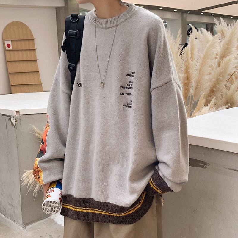 Oversized Knit Sweater – Soulmate Streetwear | same ANTHEM - Grey / M