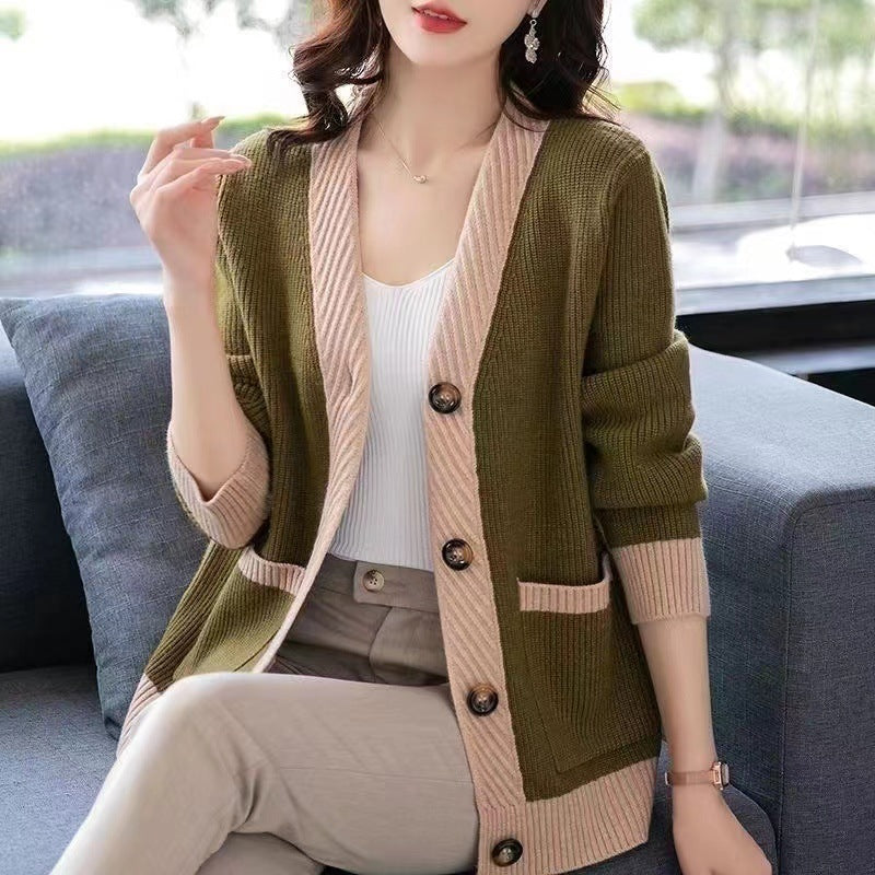 Oversized Loose Coat – Chic French Classic Statement | same ANTHEM - Green Coffee Color / 2XL