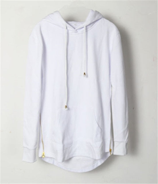 Oversized Men’s Hoodie Sweatshirt – Zip Streetwear | same ANTHEM - WHITE / M
