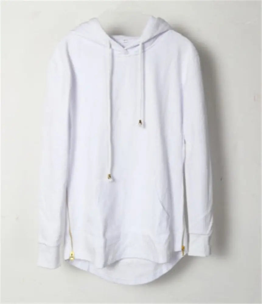 Oversized Men’s Hoodie Sweatshirt – Zip Streetwear | same ANTHEM - WHITE / M