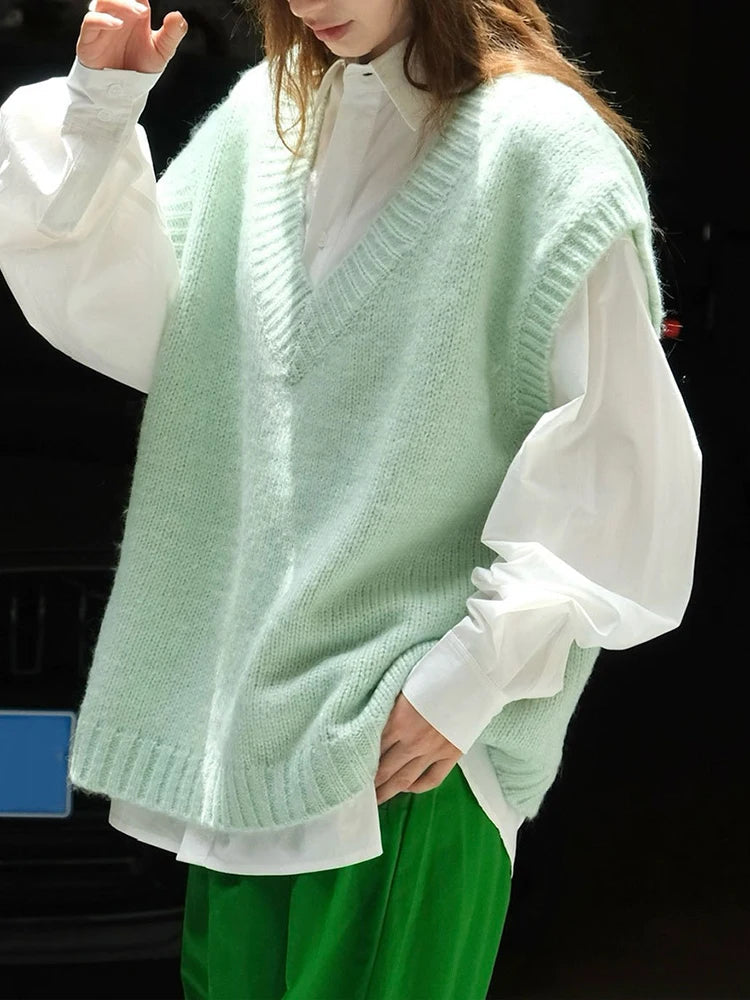 Oversized Wool Vest – Japanese Chic | same ANTHEM