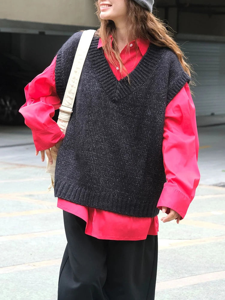 Oversized Wool Vest – Japanese Chic | same ANTHEM