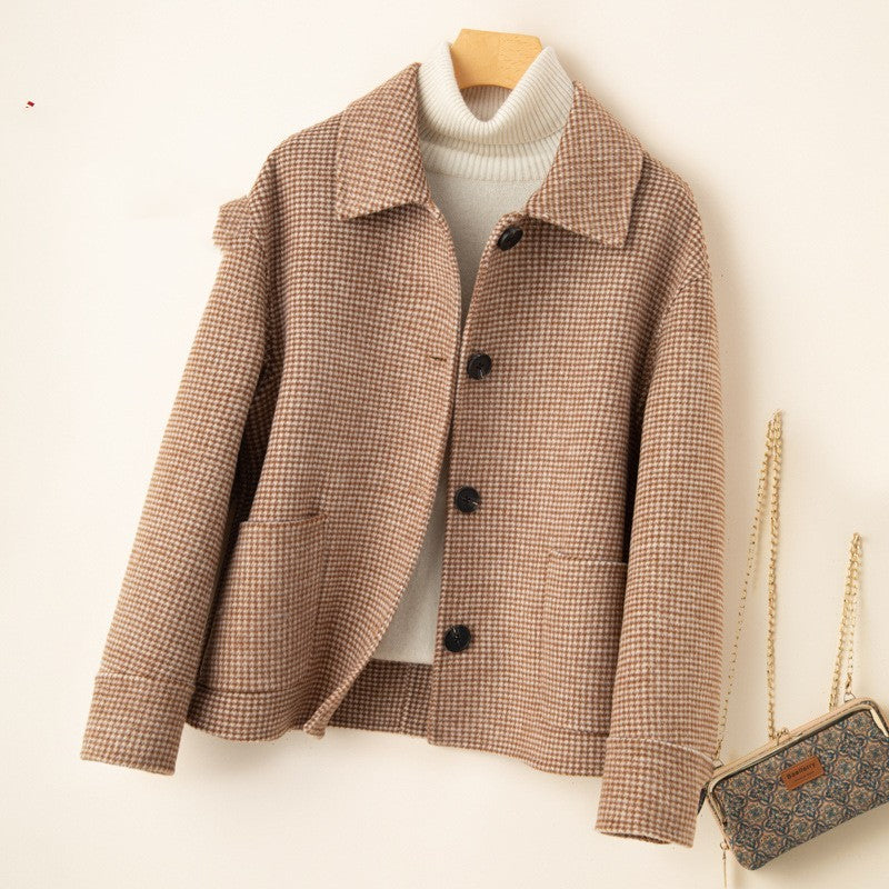 Oversized Woolen Coat – same ANTHEM. Soulmate Streetwear for Lovers & Besties - Camel Plaid 213 / L