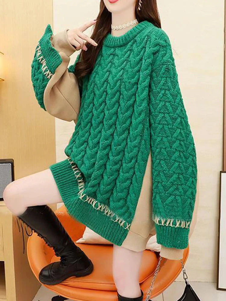 Patchwork Knit Pullover – same ANTHEM | Dreamy French Chic Soulmate Sweater