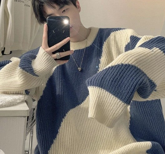 Patchwork Knit Sweater – Oversized Harajuku Streetwear | same ANTHEM