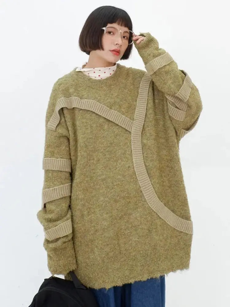 Patchwork Soulmate Sweater – same ANTHEM. - Green / M