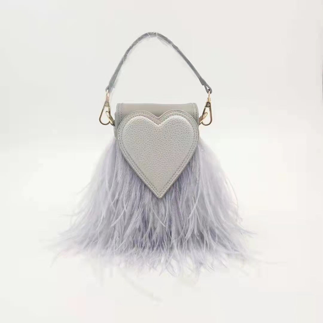 Peach Heart Feather Bag – Soulmate Streetwear for Besties | same ANTHEM
