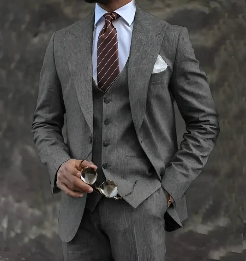 Pink Business Casual Three-Piece Suit – Modern Elegance | same ANTHEM - Dark Grey / 3XL