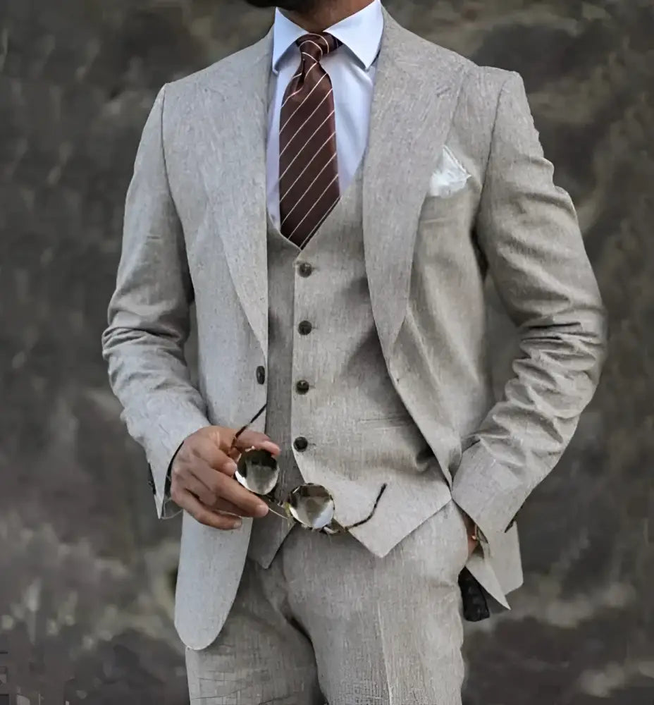 Pink Business Casual Three-Piece Suit – Modern Elegance | same ANTHEM