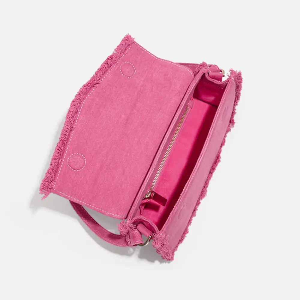 Pink Fringe Shoulder Bag – Soulmate Streetwear Purse | same ANTHEM - pink