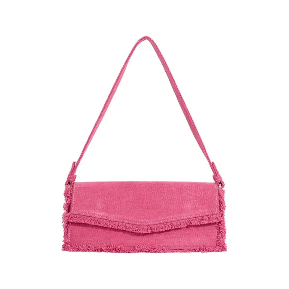 Pink Fringe Shoulder Bag – Soulmate Streetwear Purse | same ANTHEM - pink