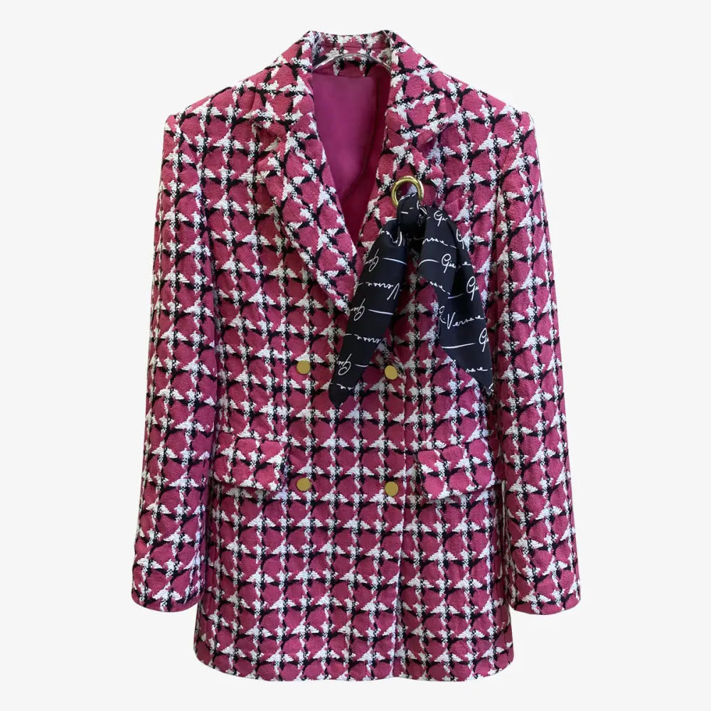 Pink Plaid Suit Jacket | same ANTHEM. - Jacket