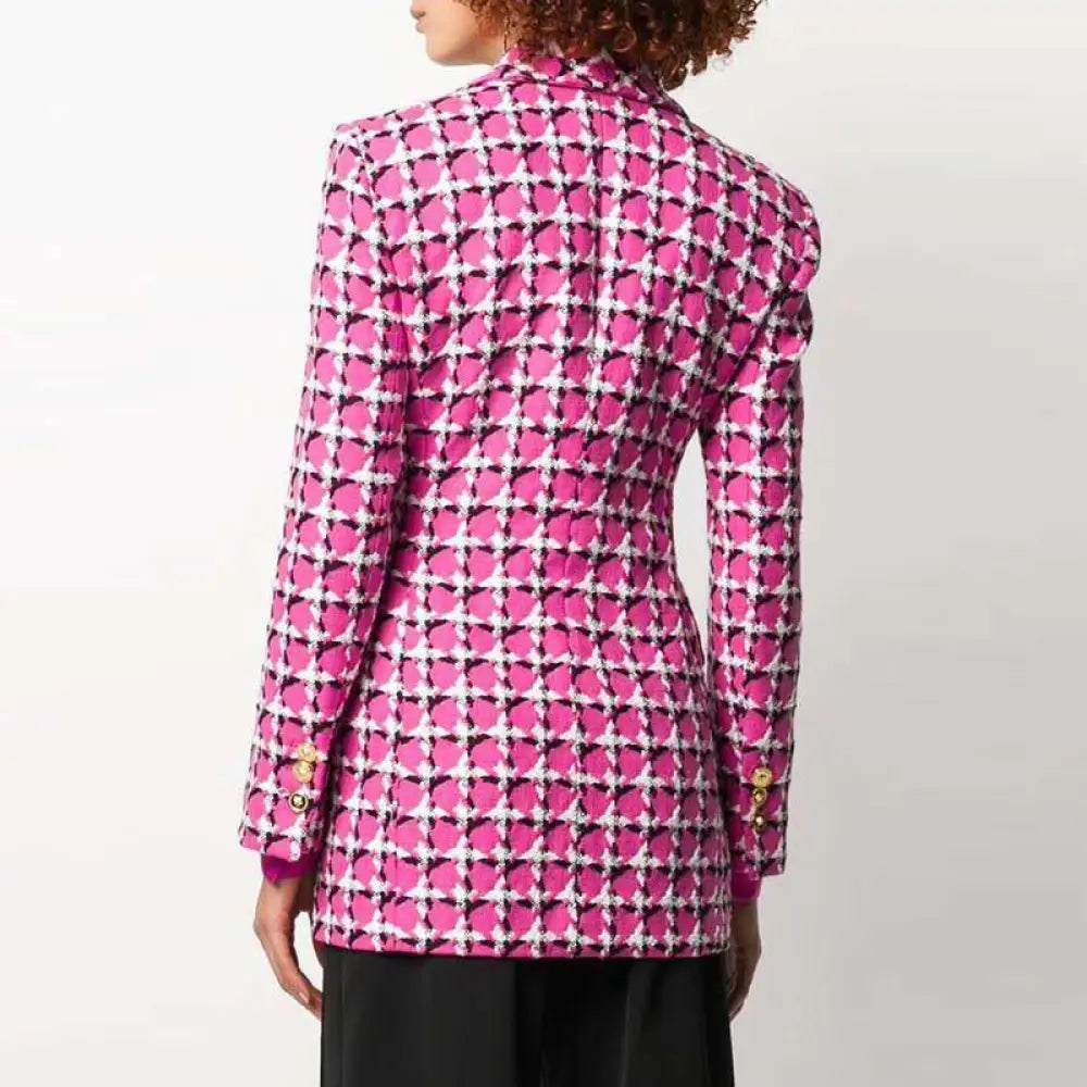 Pink Plaid Suit Jacket | same ANTHEM. - Jacket