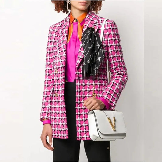 Pink Plaid Suit Jacket | same ANTHEM. - Jacket