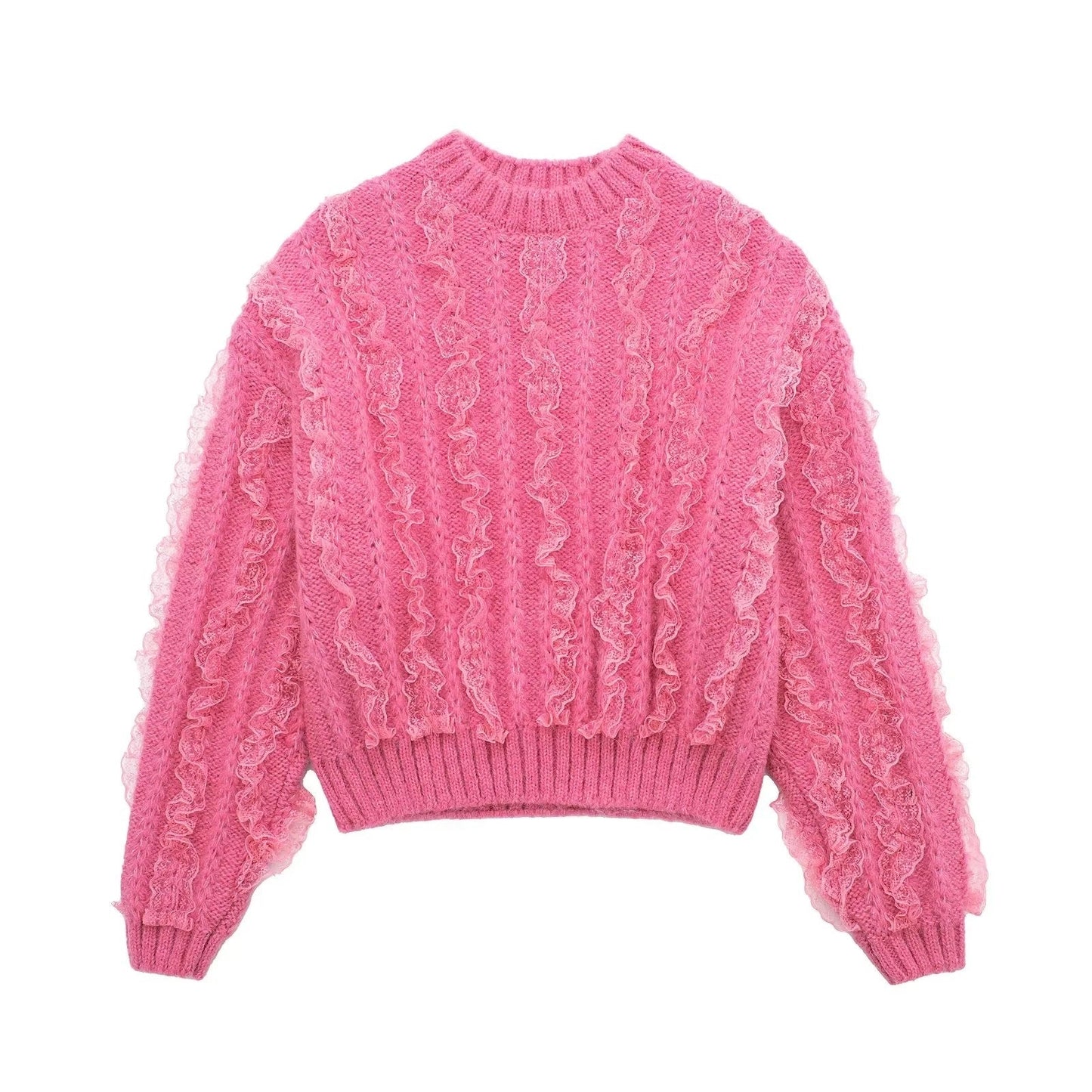 Pink Ruffled Soulmate Sweater – same ANTHEM.