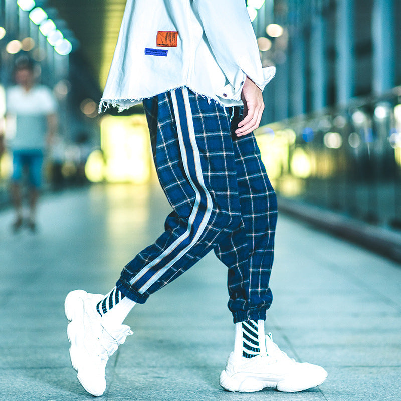 Plaid Casual Pants – Cool Everyday Baggy Pants | Same Anthem - Blue / 3XL - Pants