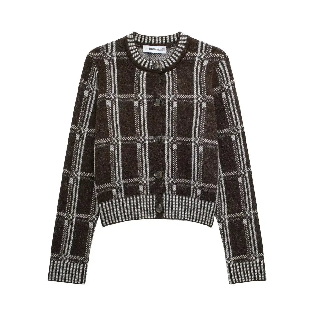 Plaid Knitted Cardigan – Cute Chic & Dreamy Layers | same ANTHEM - Plaid / S