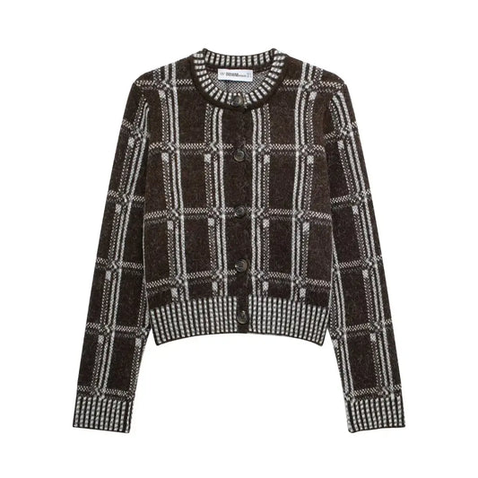 Plaid Knitted Cardigan – Cute Chic & Dreamy Layers | same ANTHEM - Plaid / S