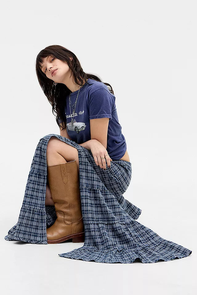 Plaid Long Skirt | same ANTHEM. - Skirt