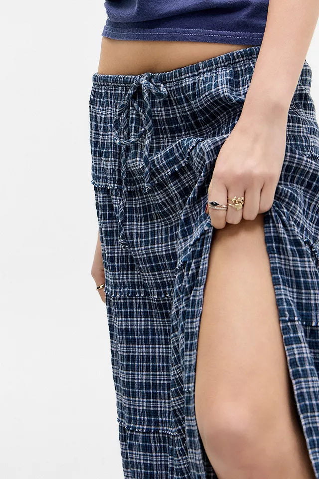 Plaid Long Skirt | same ANTHEM. - Skirt