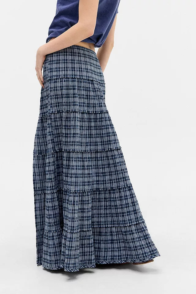 Plaid Long Skirt | same ANTHEM. - Skirt