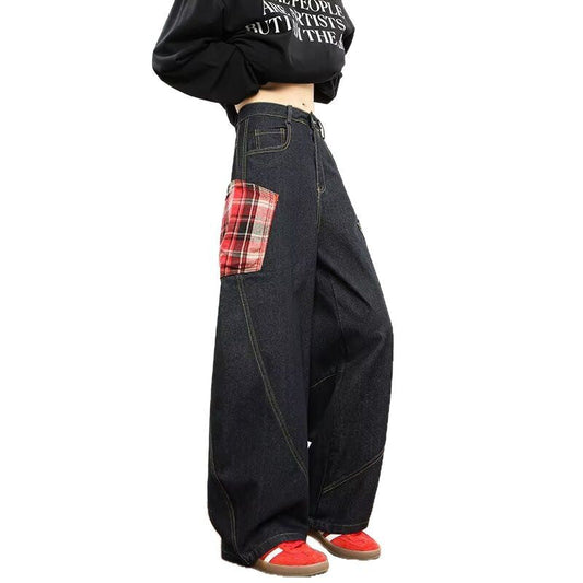 Plaid Patchwork Wide Pants | same ANTHEM.