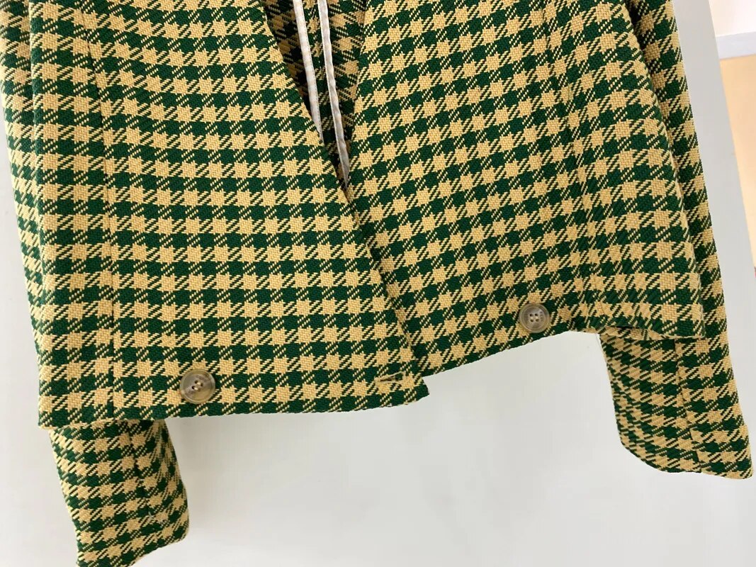 Plaid Suit Coat with Versatile Collar | same ANTHEM