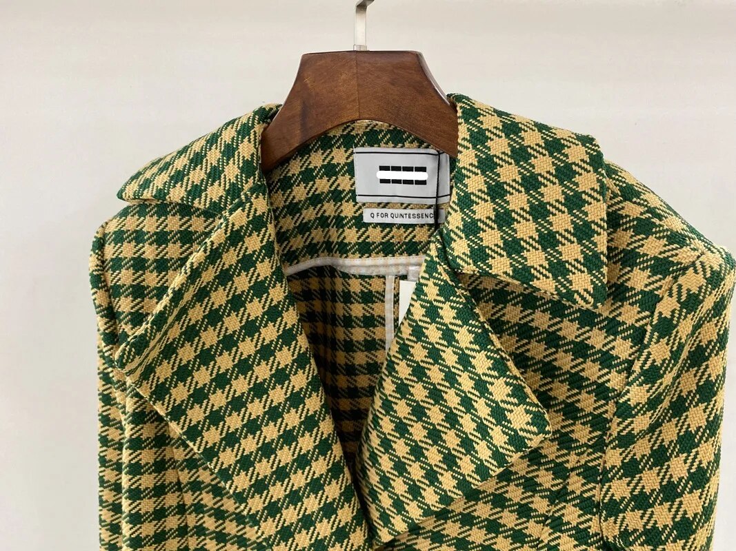 Plaid Suit Coat with Versatile Collar | same ANTHEM