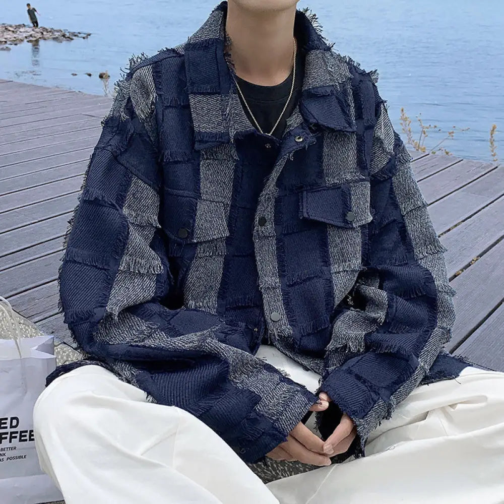 Plaid Tassel Vintage Coat for Men – Soulmate Streetwear | same ANTHEM
