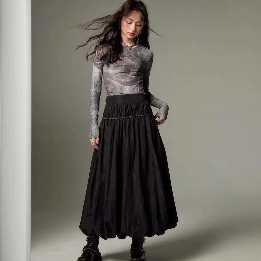 Pleated High Waist Bud Skirt – Unique Style for Lovers | Same ANTHEM