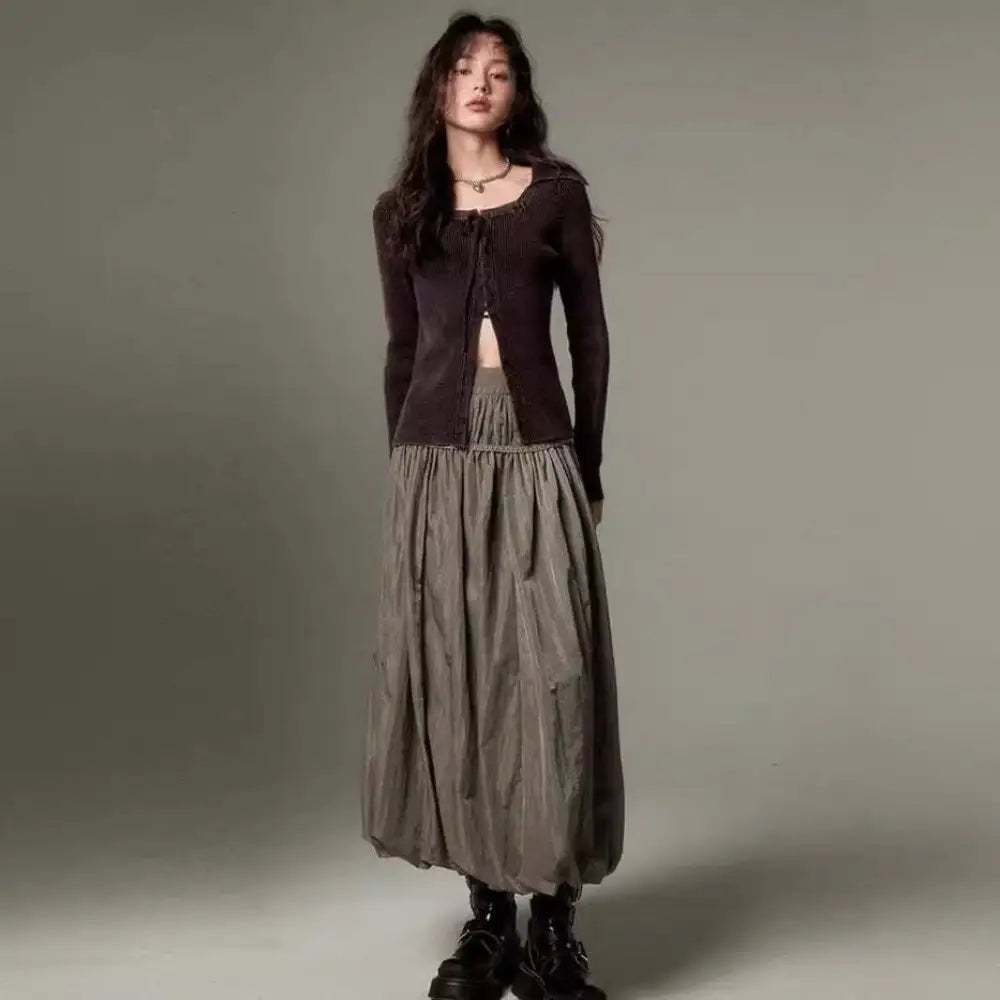 Pleated High Waist Bud Skirt – Unique Style for Lovers | Same ANTHEM