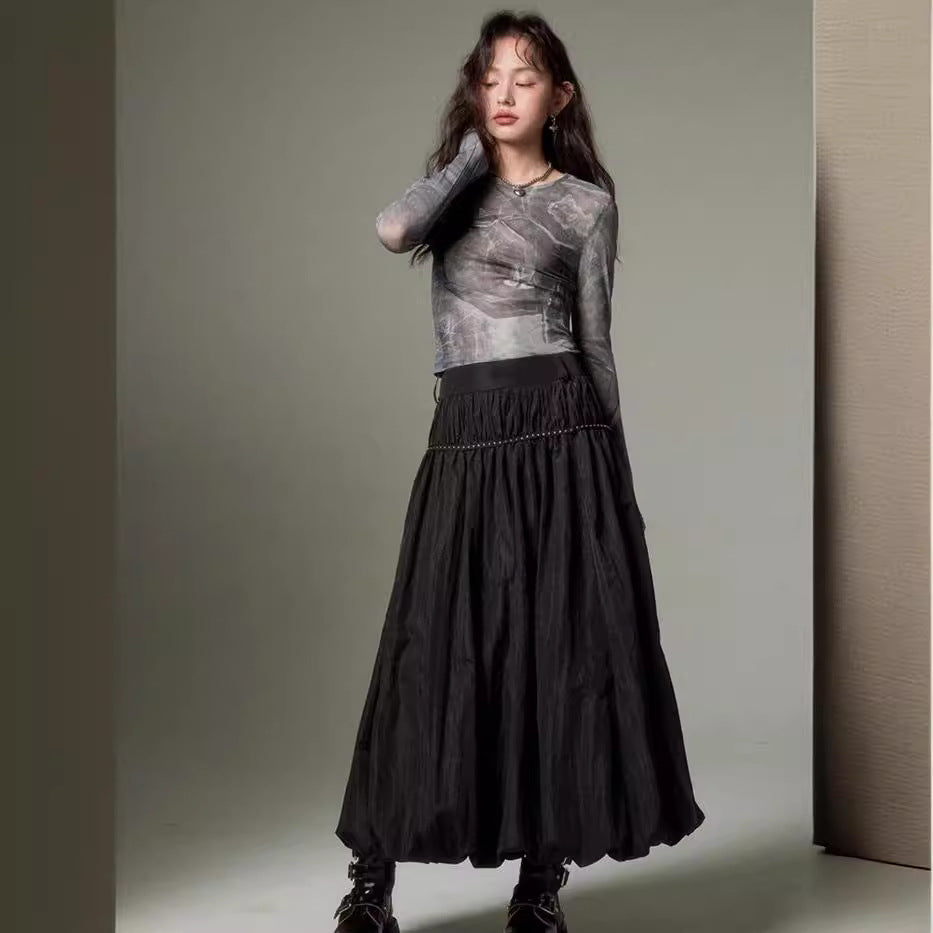 Pleated High Waist Bud Skirt – Unique Style for Lovers | Same ANTHEM