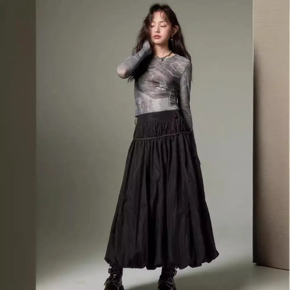 Pleated High Waist Bud Skirt – Unique Style for Lovers | Same ANTHEM