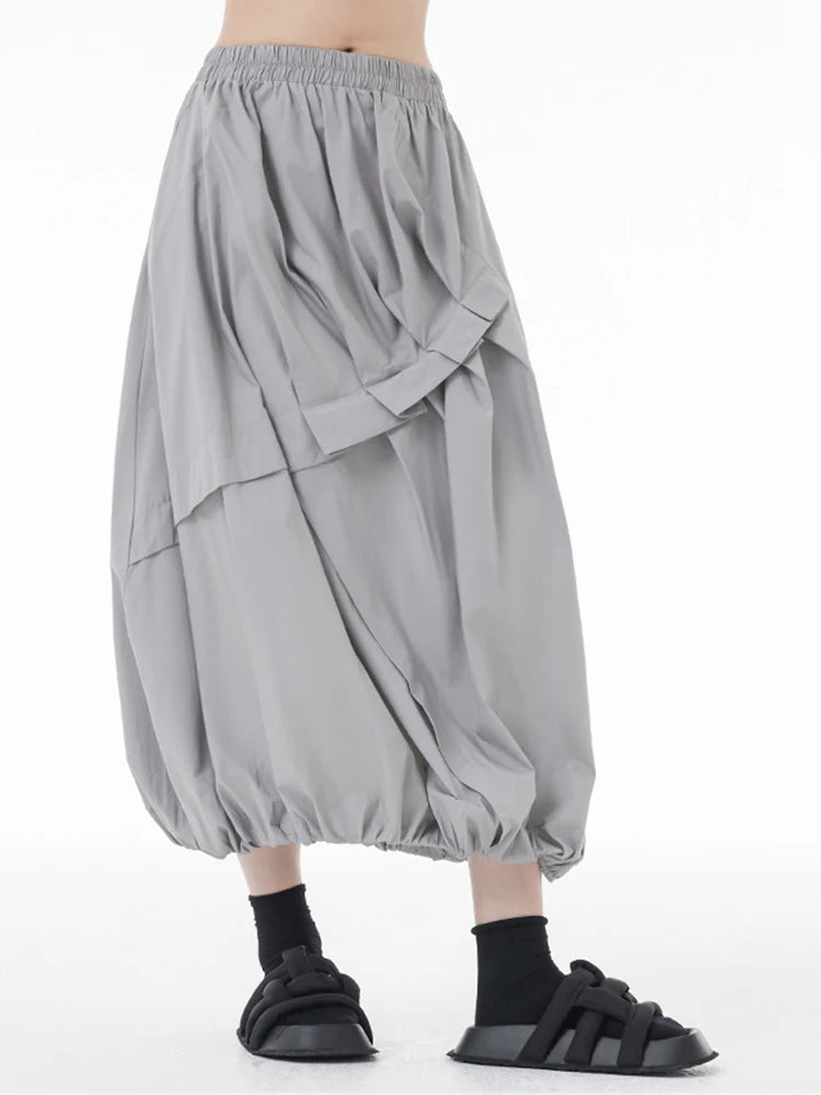 Pleated Lantern Skirt in Grey | same ANTHEM®