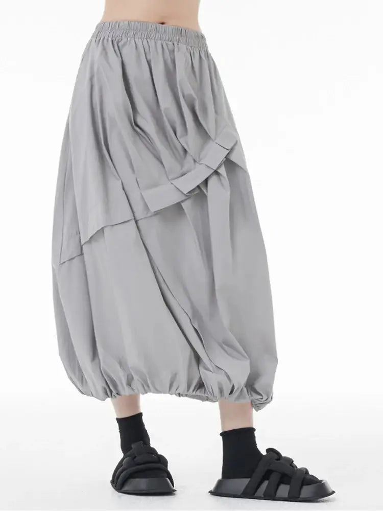 Pleated Lantern Skirt in Grey | same ANTHEM®