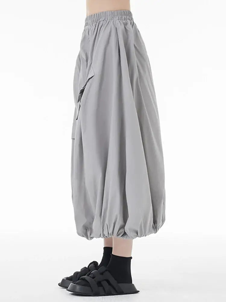 Pleated Lantern Skirt in Grey | same ANTHEM®